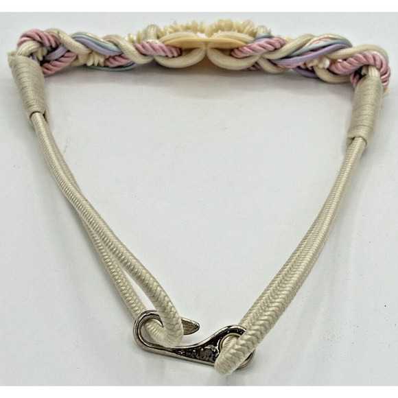 Vintage Women\'s Pastel Braided Rope Beaded Belt Pastel 30\